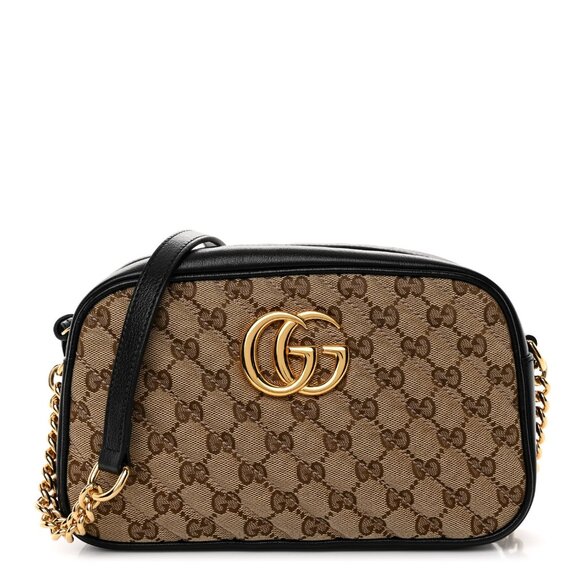 Gucci Monogram Matelasse Diagonal Small GG Marmont Chain Shoulder Bag - Picture 12 of 13